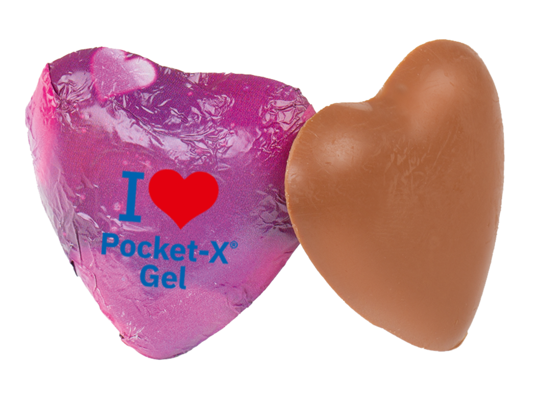 Schokoladenherzen I love Pocket-X Gel
